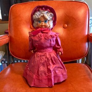 Doll , Weighted , Country Grandma , Vintage, Mid Century handmade